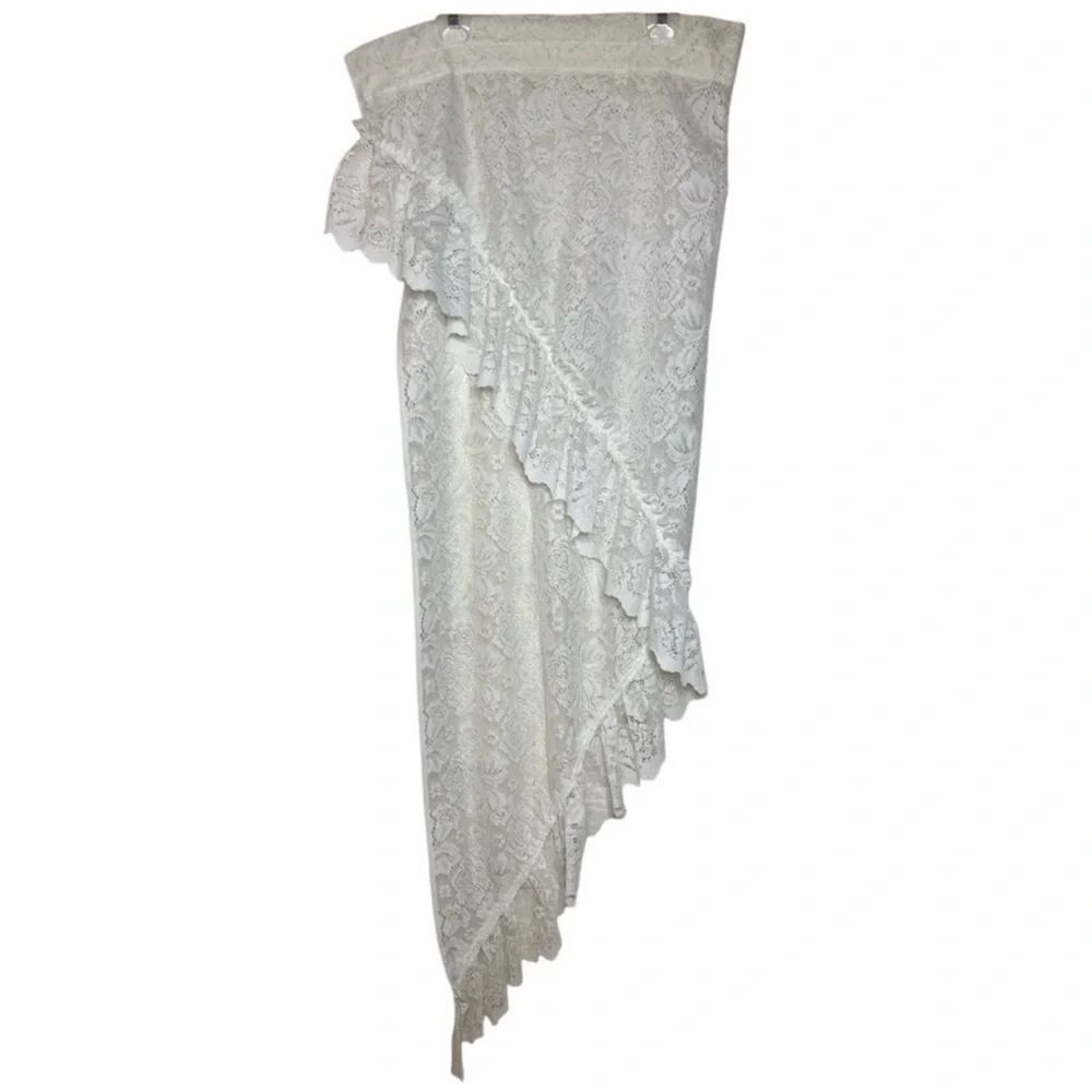 Vintage Lace Swag Curtains Ruffled Lace Cottage Curtains Set Floral Ruffle White